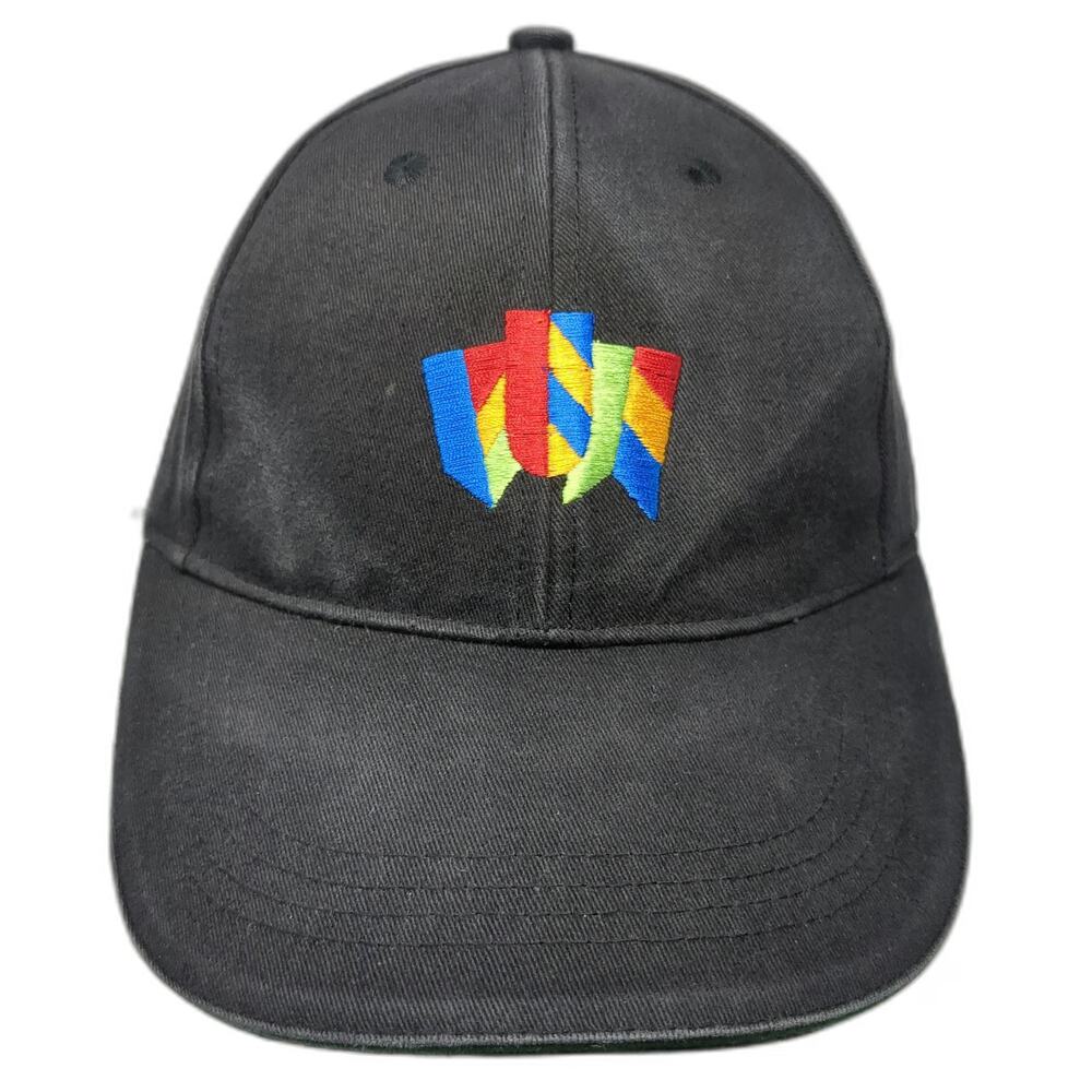 Chestnut Baseball Cap Black OS Round Table Pizza Logo Embroidered Adjustable Hat